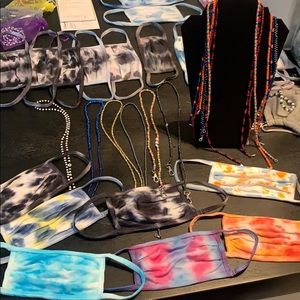 Customizable Tie dye mask/mask chain
